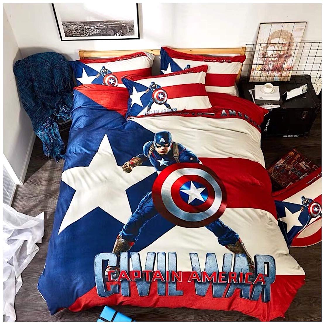 Best Captian America Queen Bedding Set