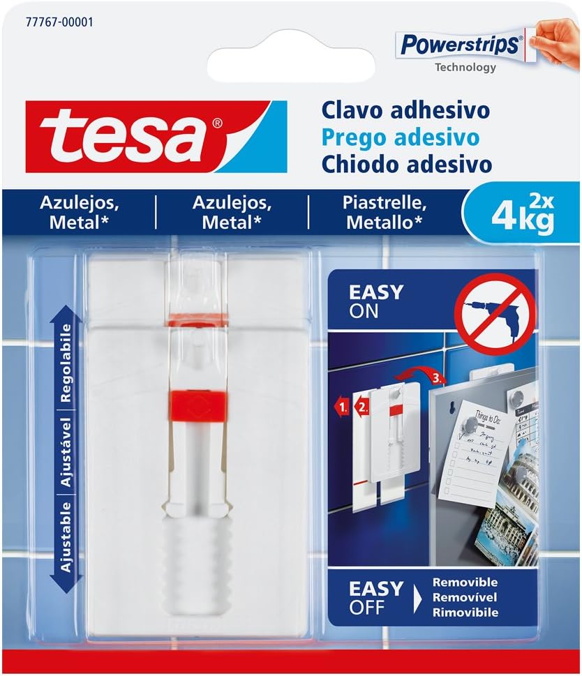 SMS Clavo Adhesivo Ajustable Hasta 4kg para Azulejos, Standard, 4,0 kg