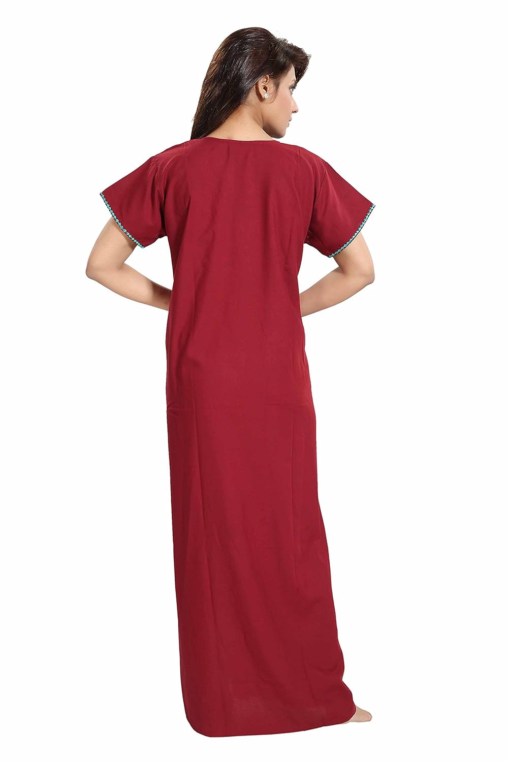 soulemo womens plain embroidery nighty (premium quality) 650