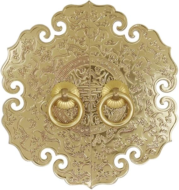 JYKFJ Chinesische antike Möbel ziehen, Vintage Kupferbeschläge