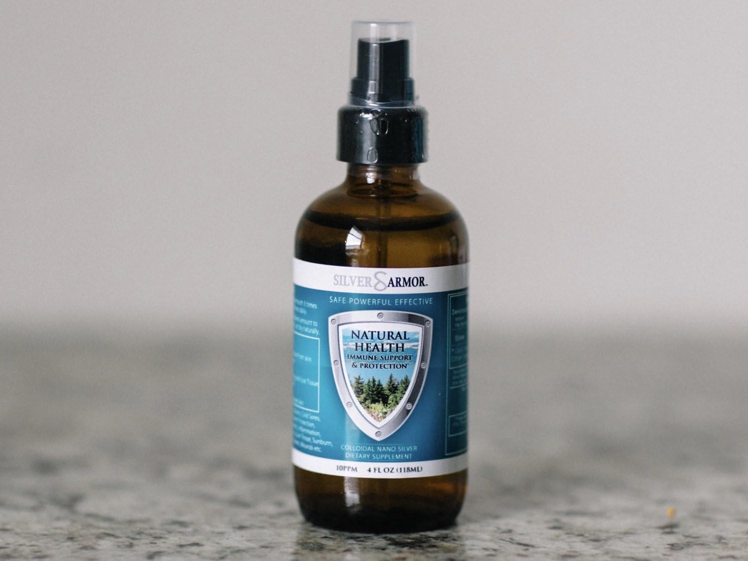4 oz. Silver Armor, Colloidal Nano Silver Immune Support & Protection Spray 10 PPM