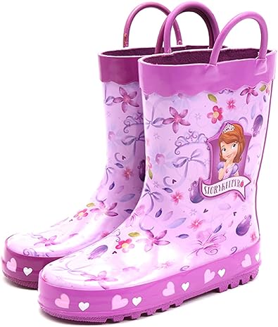 girls purple rain boots
