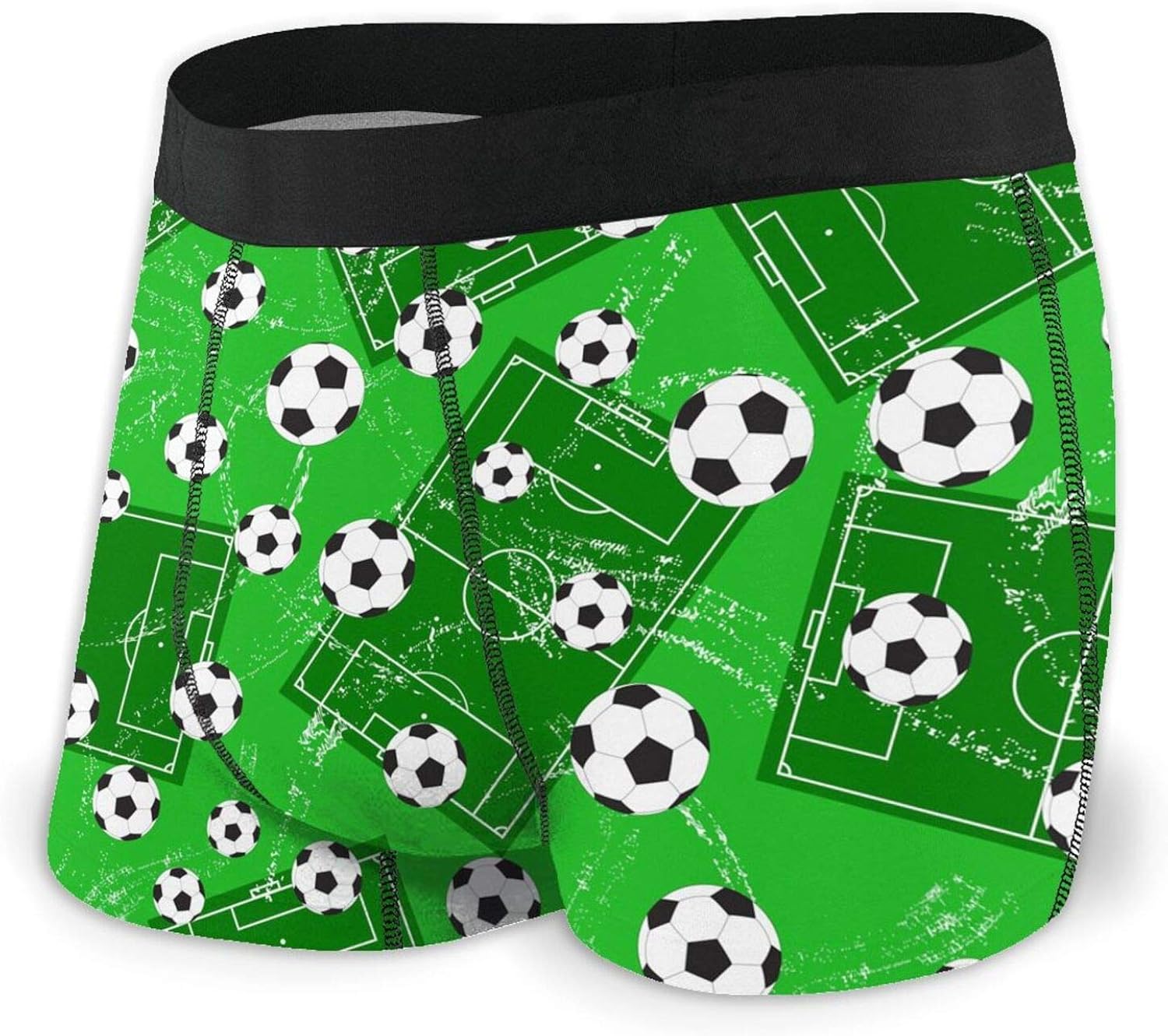 Soccer Balls and Field Mens Boxer Briefs Comfort Underwear Classic Cool