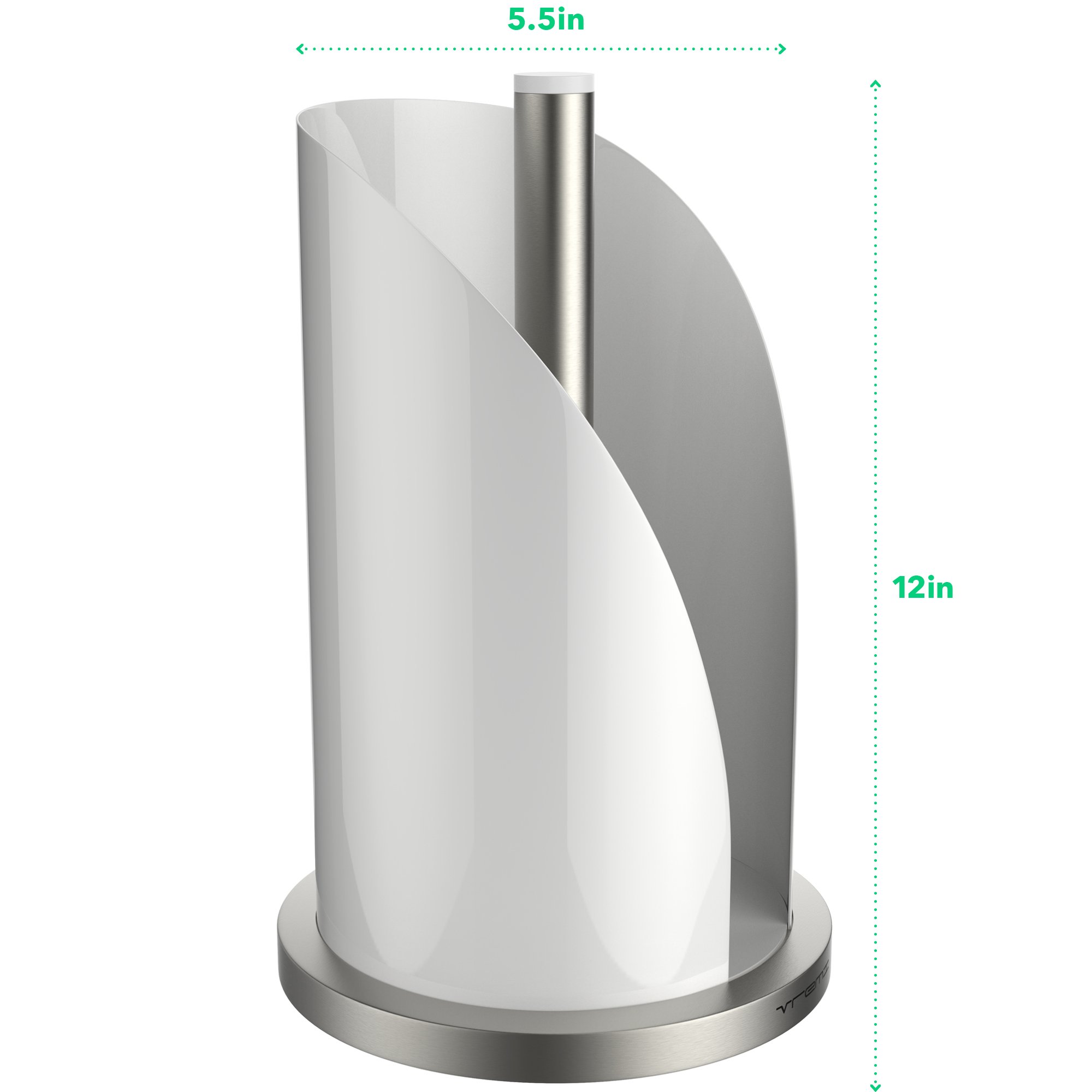 Vremi Vertical Paper Towel Holder for Kitchen Countertop 12 Inch