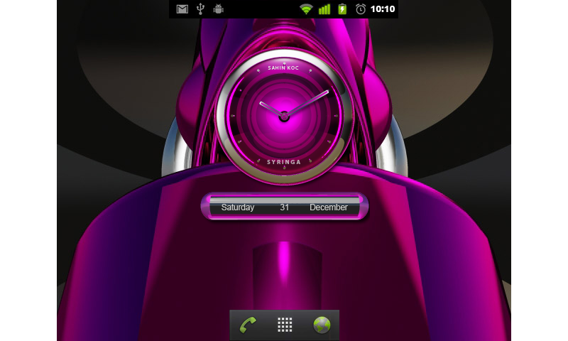 Syringa Beautiful Clock Widget Theme for Android