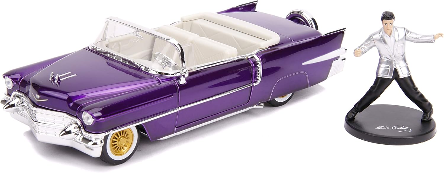 Jada 30985 Hollywood Rides 1:24 Elvis Presley 1956 Cadillac Eldorado With Figure, Purple - Image 3