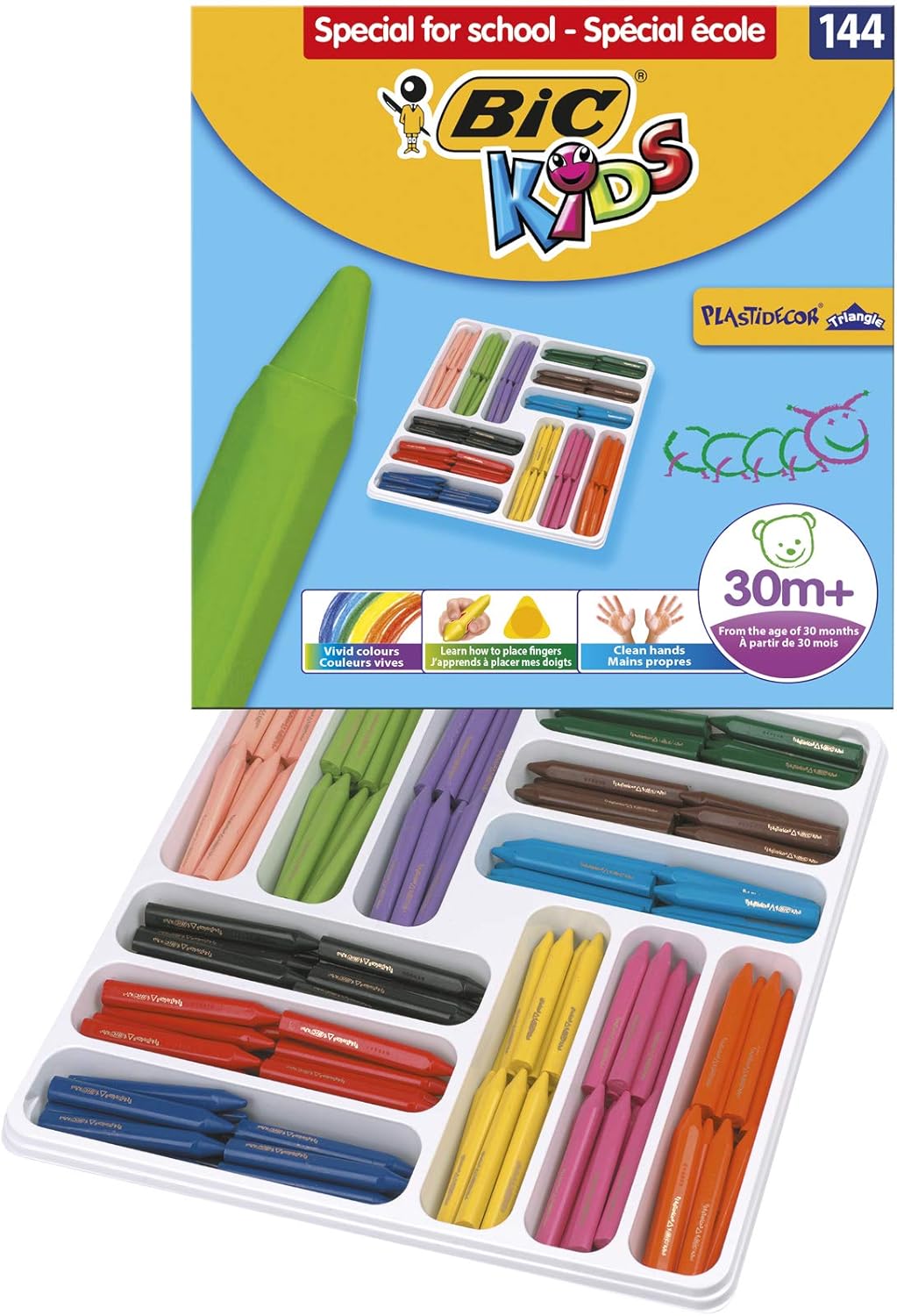 Plastidecor 887833 - Ceras, caja de 144 unidades: Amazon.es: Oficina y papelería