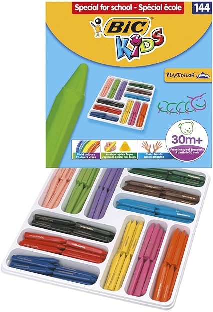 Plastidecor 887833 - Ceras, caja de 144 unidades: Amazon.es: Oficina y papelería