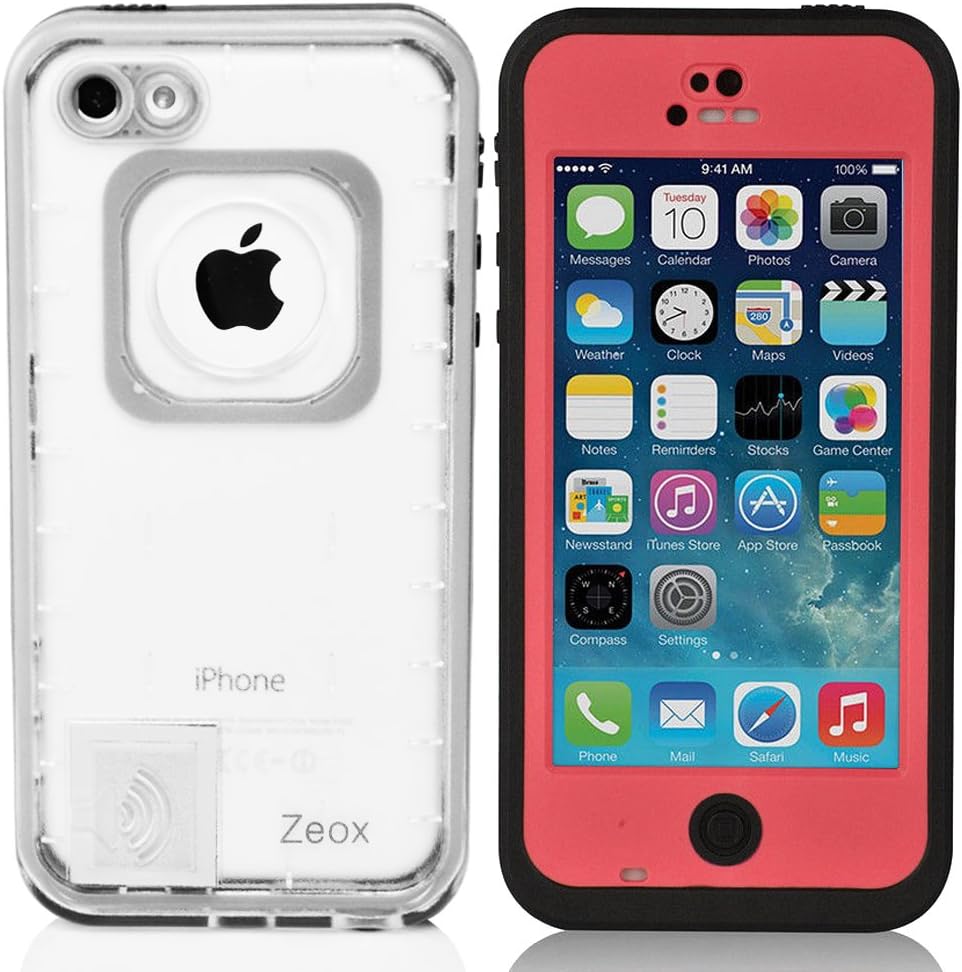 iPhone 5C Case, Zeox iPhone 5C Waterproof Shockproof Dirtproof Snowproof Protection Case Cover for Apple iPhone 5C - Pink