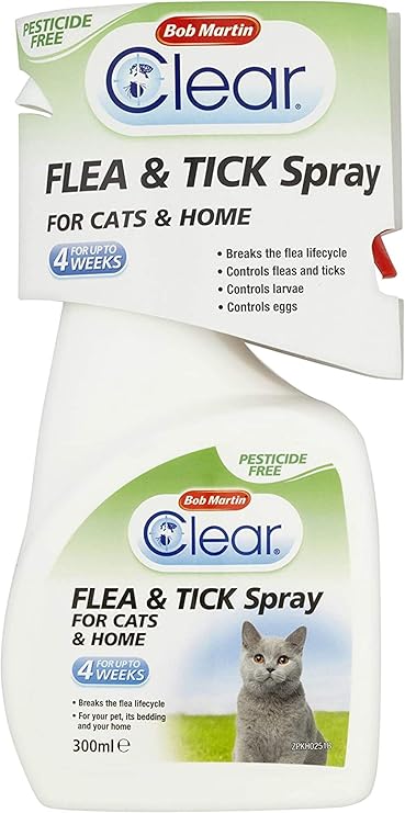Bob Martin Clear Flea Tick Spray For Cats And Home 300ml Amazon Co Uk Pet Supplies