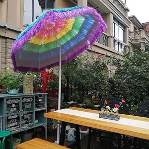 ZHHL Parasol De Paja De 2m Playa Redondo Hawaiano, Sombrilla Exterior