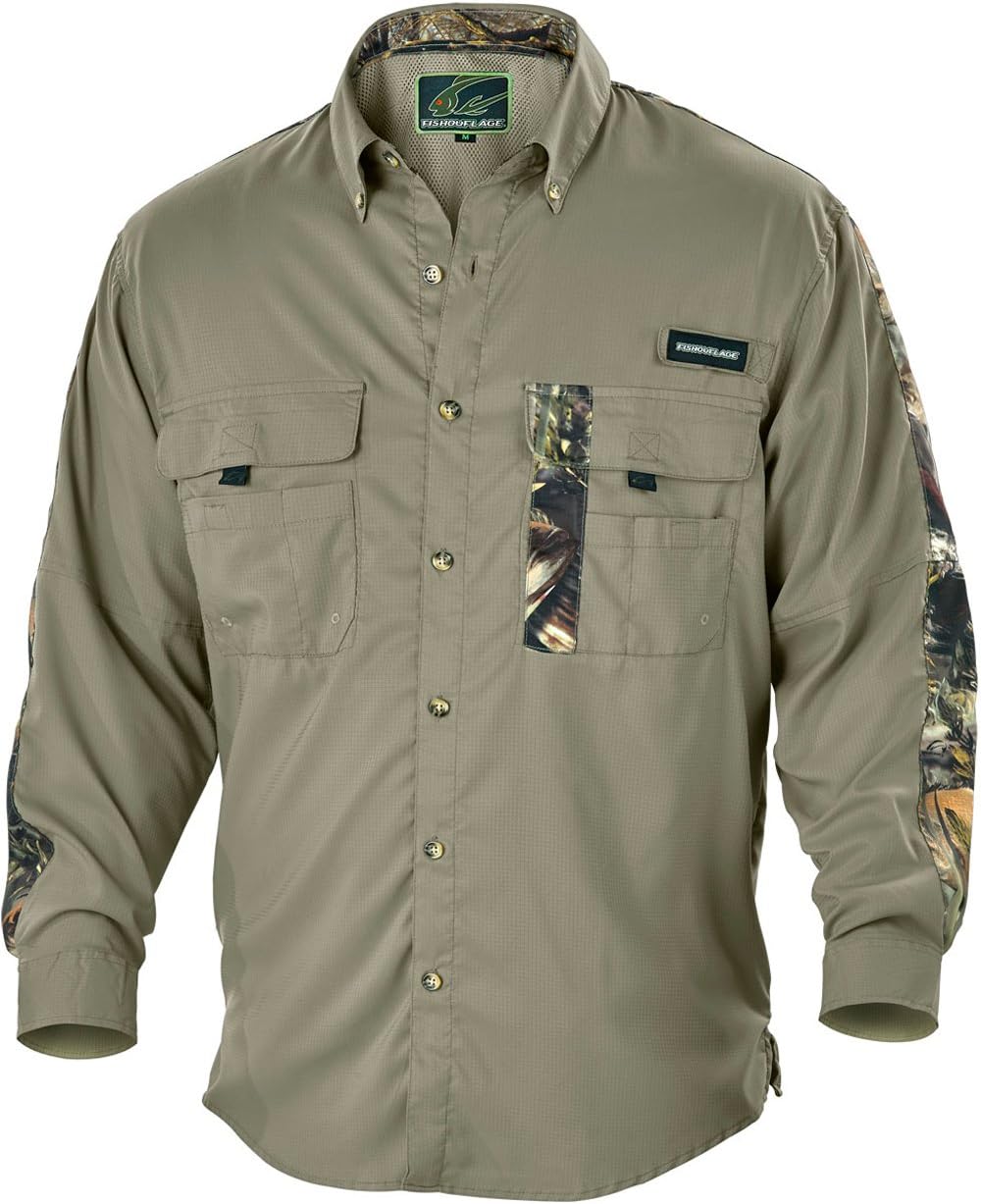 Split Rock Vented Angler Long-Sleeve Shirt Bass/Moss Medium