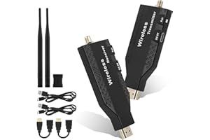 Crispaire 5.8GHz Wireless Transmitter & Receiver Kit: 50M Range, 0.1s Latency, 1080P Plug & Play. for Laptop, PC, PS5/PS4, TV, Monitor & Streaming Devices.