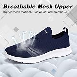 Hanani Slip On Trainers Mens Womens Breathable Lightweight Shoes Deep Blue EU45 view 3