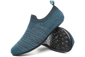 QZKDM Lightweight Slip on Grip Indoor House Slippers Barefoot Non Slip Home Exercise Yoga Shoes for Men Women