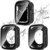 Singiuzoo 2-Pack Waterproof Case for 46mm Apple Watch Series 11/10 | 46mm Cover Built-in Tempered Glass Screen Protector, Ful