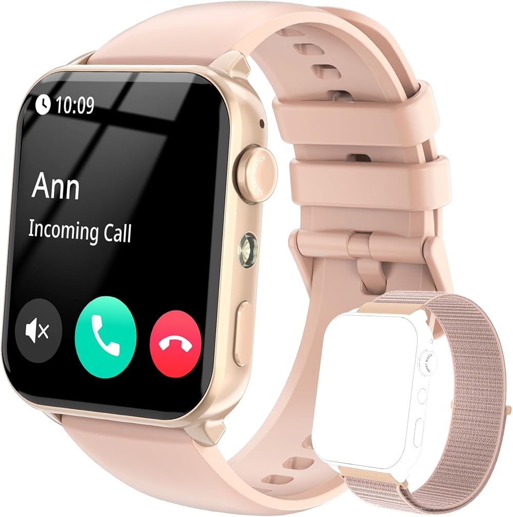 IOWODO Smart Watch Women Calls 1.91" HD Fitness Tracker HR Sleep SpO2 IP68