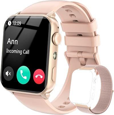 IOWODO Smart Watch Women Calls 1.91" HD Fitness Tracker HR Sleep SpO2 IP68