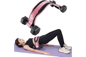 WOCUME Hip Thrust Belt for Dumbbells, Kettlebells, Plates, Premium Booty Belt for Women/Men, Hip Thrust Band Resistant Padding for Hip Protection for Home Gym Accessories, Adjustable & Slip Resistant