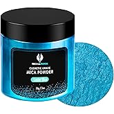 Luster Blue/Sky Blue - Techarooz Epoxy Resin Color Pigment - 56g / 2oz. Jar - TECHAROOZ 2 Tone Resin Dye Color Pigment Powder for Lip Gloss, Nails, Colorant for Slime Bath Bombs Soap Making