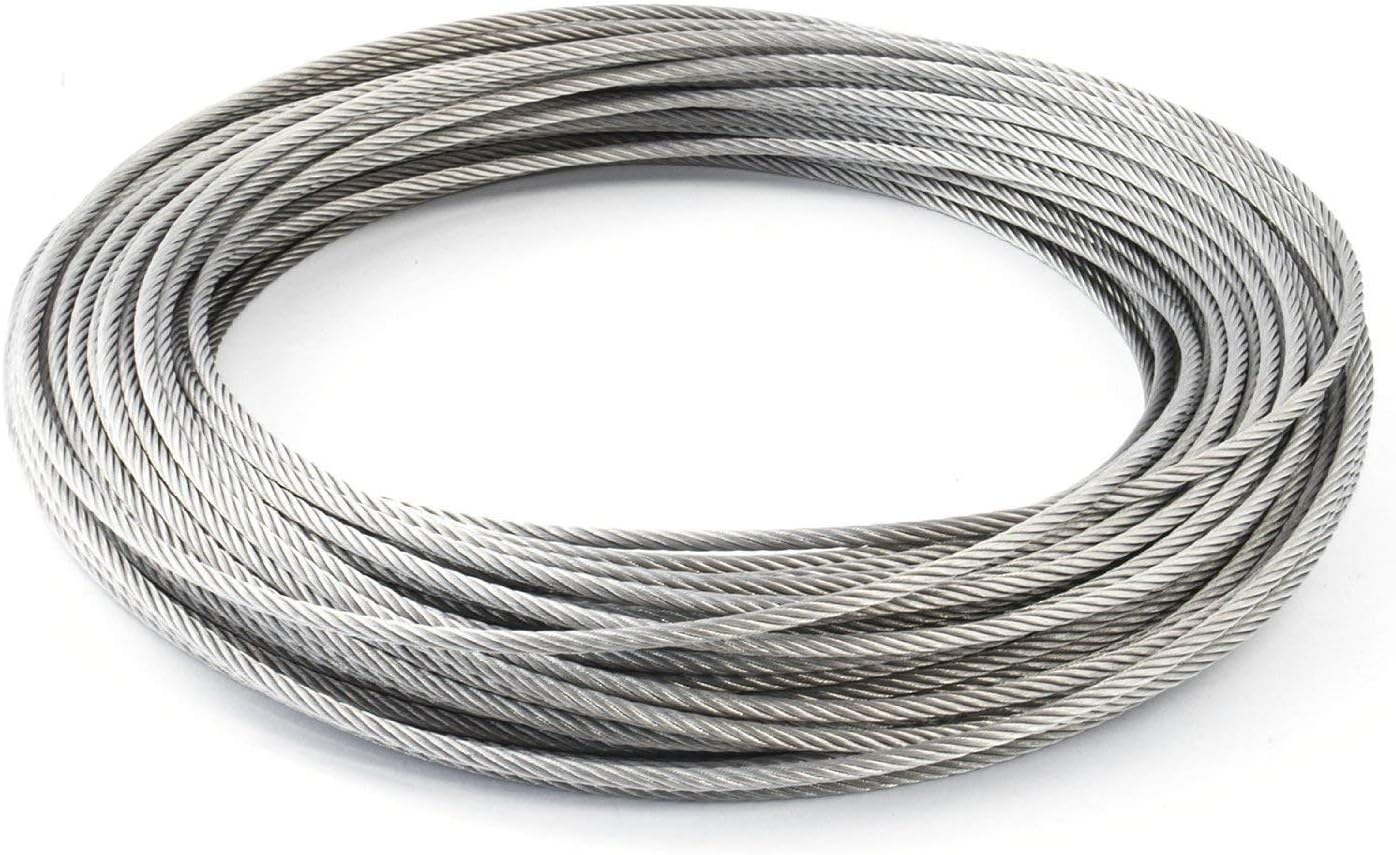 Produktbild von 30 M Edelstahl-Drahtseil 1,5 Mm – Mit 20 Alu-Crimphülsen, 150 Kg Tragkraft, Für Bilderrahmen, Wäscheleinen & Garten