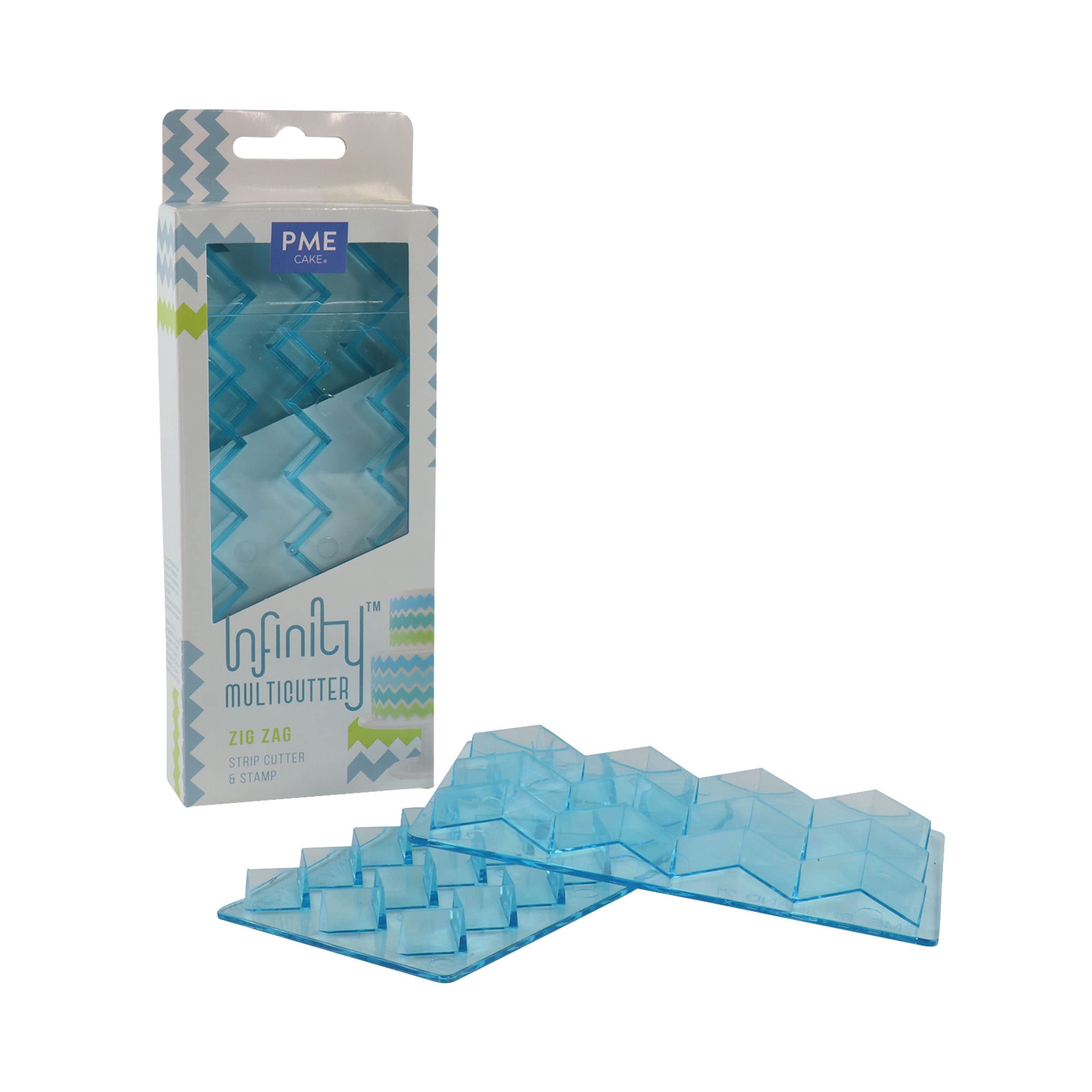 PME IMC230 Infinity MultiCutter-Zig Zag, Set of 2, Plastic, Blau