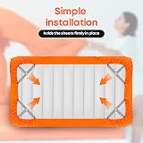 5 STARS UNITED Bed Sheet Straps Set 4 Grey Corner Holders Fitted Clips view 5
