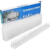 KKUYT Defender Spikes, 12 Pack Plastic Bird Spike, Outdoor Wall Cat & Pigeon Spikes, 17 Feet Security Fence Spikes Anti-Theft