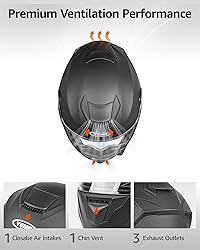 YEMA Modular Motorcycle Helmets, DOT Approved Full