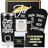 iAOVUEBY Papa Gifts, Gifts for Papa/Grandpa, Birthday Valentines Day Gift for Dad, Funny 20oz Insulated Tumbler Cup Sets Present, Best Gift Ideas for Papas Grandpa Grandparents from Grandkids