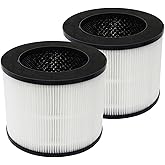 PUREBURG Replacement Filter Compatible with MOOKA & KOIOS EPI153 EP1153 EPI-153 EP1-153 Air Purifier,2-Pack H13 HEPA Activated Carbon 2-IN-1 4-Stage Filtration Air Clean VOCs