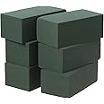 Crafare 6x3x2.5 Inch Wet Floral Foam Blocks Rectangle Small Size Foam Bricks for Fresh Artificial Flower Arrangements Wedding Centerpiece Party Home Decoration Pack of 6 Green