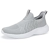 MRIP Mens Slip On Walking Shoes Lightweight Comfortable Gym Workout Running Shoes Mesh Breathable Cushion Fashion Tennis Athletic Casual Sneakers