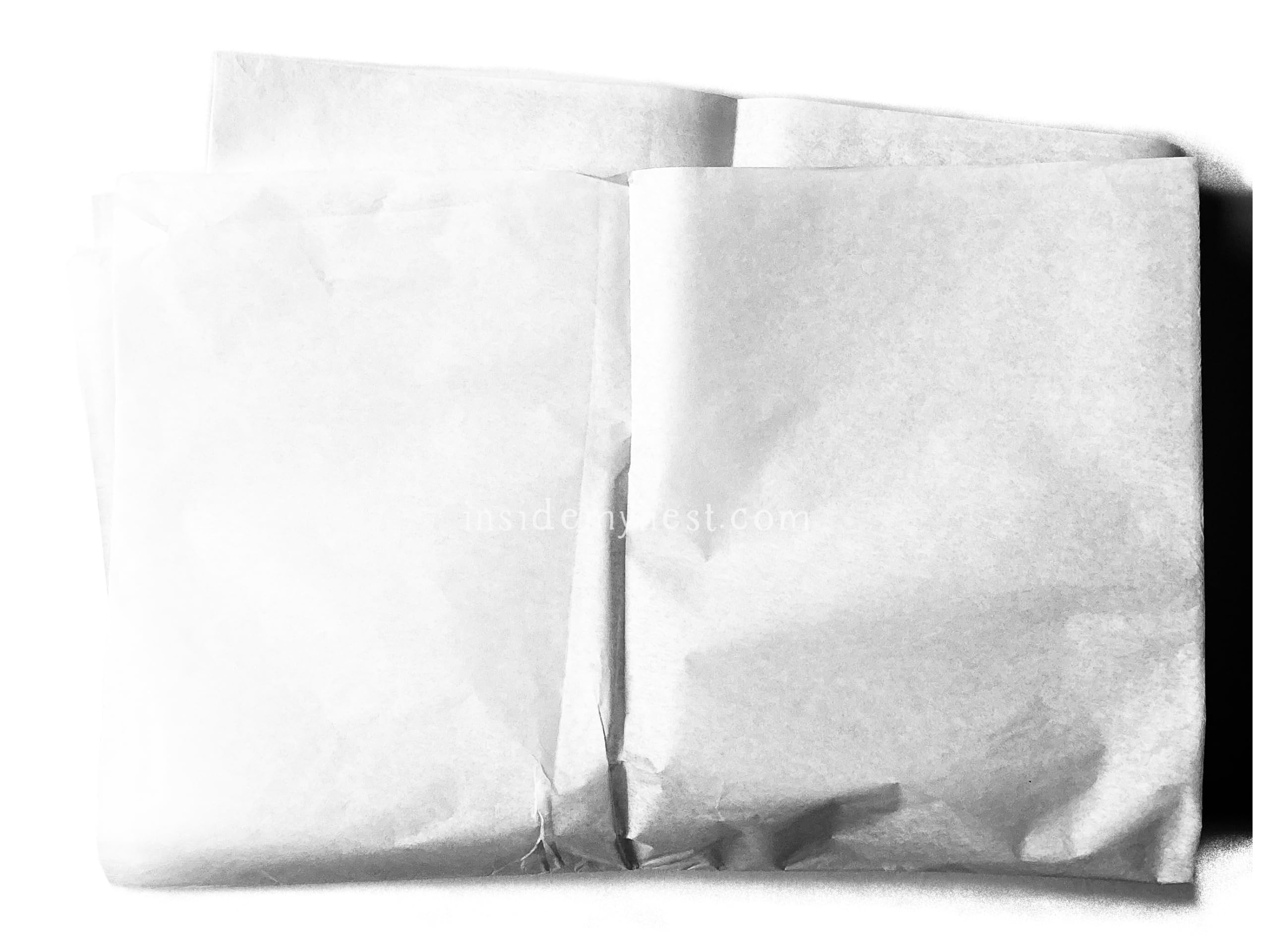 InsideMyNest Coloured Extra Large Tissue Paper Sheets Premium Quality Eco-Friendly Biodegradable Compostable Acid-Free Colourfast (Pack of 10 Sheets) (White)