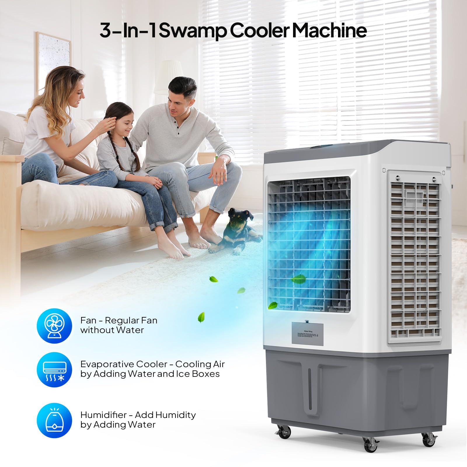 Air Cooler Swamp Cooler Evaporative Air Conditioner W 12h Timer