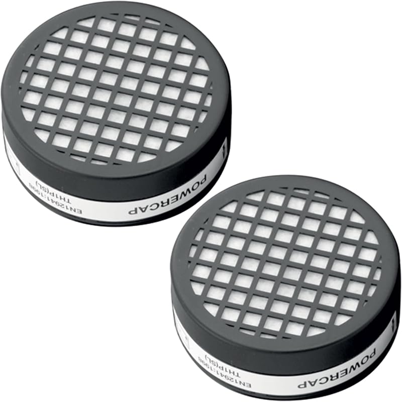 JSP Powercap Filters 1 Pair Black CAU601-001-100 Spare TH1P Type