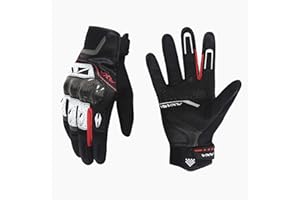 VXW Motorcycle Gloves for Men and Women - Gel Palm Sliders, Leather & Mesh Construction Full Finger Touchscreen, High-Speed Sports Gear for MTB/ATV/BMX/Motocross/Dirt Bike