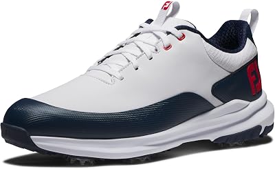 FootJoy FJ Tour Rival White Navy Red 12 UK Medium Golf Shoes