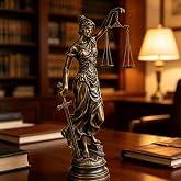 LC LCdecohome Lady Justice Statues Home Decor - Resin 21.5" H Large Antique Roman Greek Lawyer Statue with Scales and Sword for Desk Office Decoration 8.5 * 5.5 * 21.5 Inch