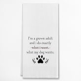 EIONEY Modern Multi3 Cotton Kitchen Cloths, 24 x 16 Inches, Dish Towels & Tea Towels, Dog Lovers Gift