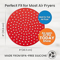 Reusable Air Fryer Liners 3 Pack for 5-7QT Fryers