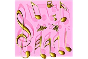 YIHUOMOLDS Music Note Fondant Mold Musical Candy Mold for Cake Decorating Cupcake Topper Chocolate Candy Gum Paste Polymer Cl