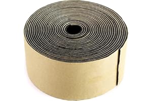QWORK Pipe Wrap Insulation, 3" x 1/8" x 25' Waterproof Foam Insulation Tape Adhesive for Hot or Cold Pipes