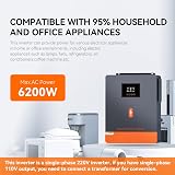 PowMr 6200W Solar Inverter 48V DC Off-Grid Hybrid MPPT Charge Controller Lead view 6