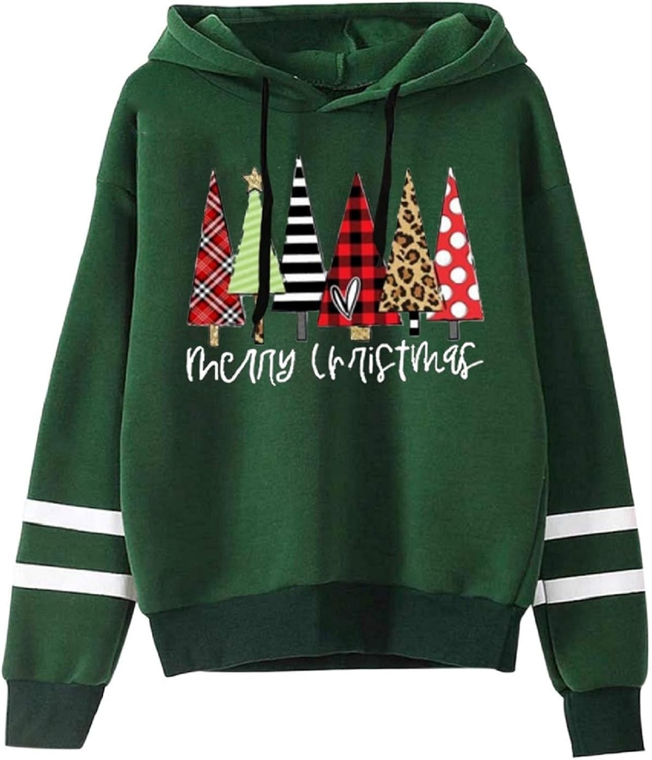 Weihnachten Sweatshirt Damen - Musiknoten & Schneeflocken Design In Rot/Weiß