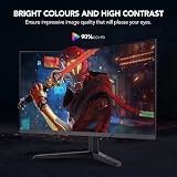 KOORUI 27 Inch Gaming Monitor 1080P Curved 180Hz VA 1ms Adaptive Sync HDMI DP view 4