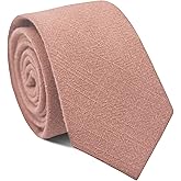 Mantieqingway Men's Skinny Tie Solid Color Neckties 2.56'' Casual Business Ties for Daily Dress, Weddings, Groomsmen Gifts