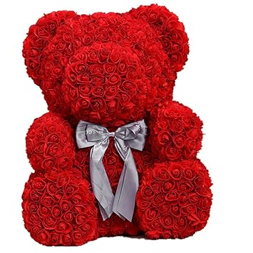 Ours Rose En Mousse Artificielle, 1 Pièce, Fleurs En Roses Pour La Saint- Valentin, La Fête Des Mères, L'anniversaire, Les Cadeaux D'anniversaire
