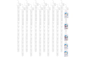 JINGHANGER 12 PCS Station Hanging Merchandise Strips with Hooks Plastic Display Merchandise Strips for Retail Display with Label Header Retail Merchandisers Rack Display Strips for Car Model Snack