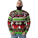 Men‘s Ugly Christmas Sweater Unisex Women`s Funny Novelty Pullover for Xmas Party Festive